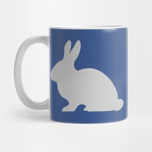 Bunny Rabbit Pattern in Grey Mug